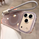 Gradient-effect premium-feel air cushion protection case for iPhone.