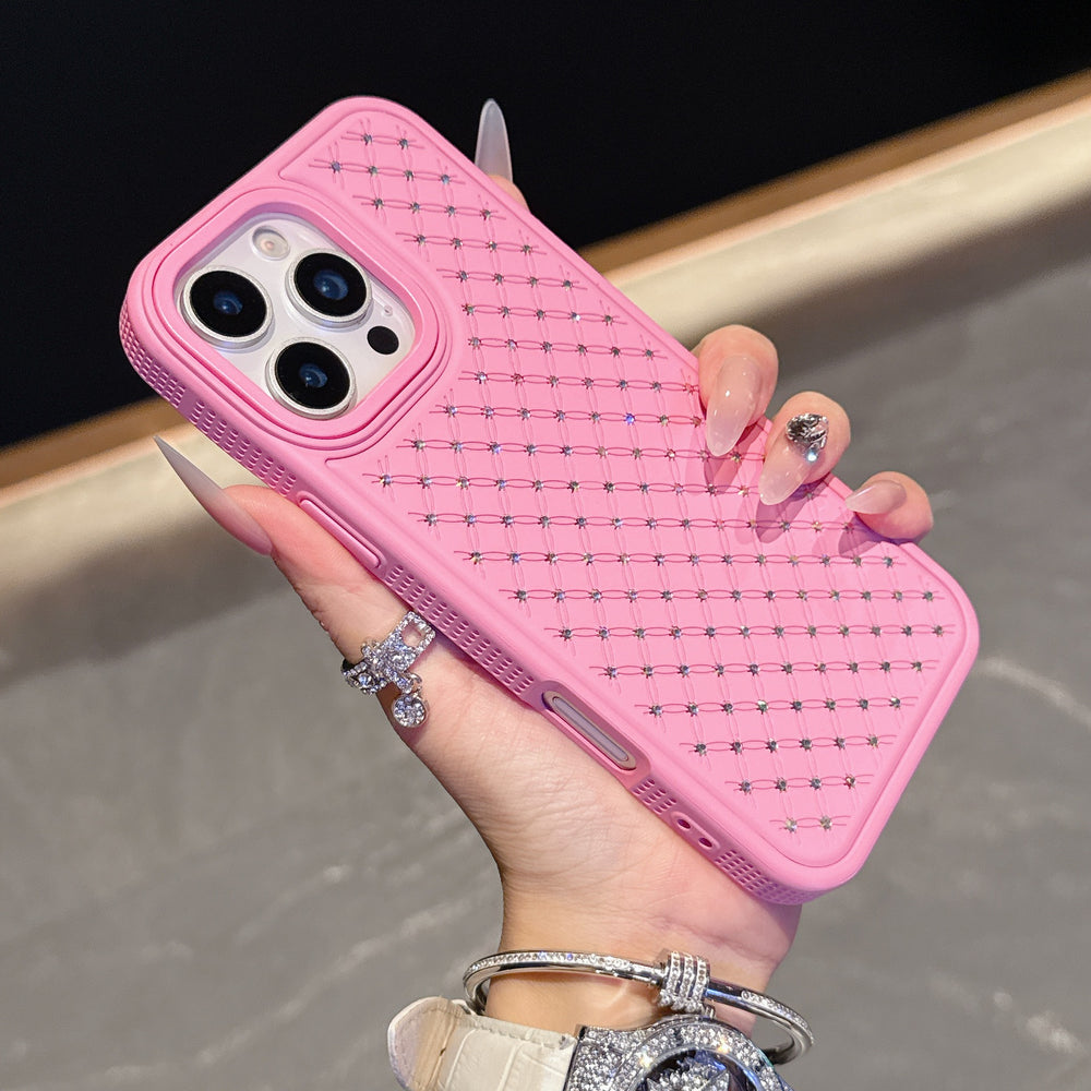 Gypsophila rhinestone phone case for iPhone