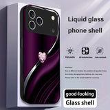 Silk Texture Dimond Glass Case for iPhone