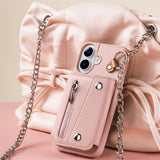 Lychee pattern faux leather wallet case for iPhone