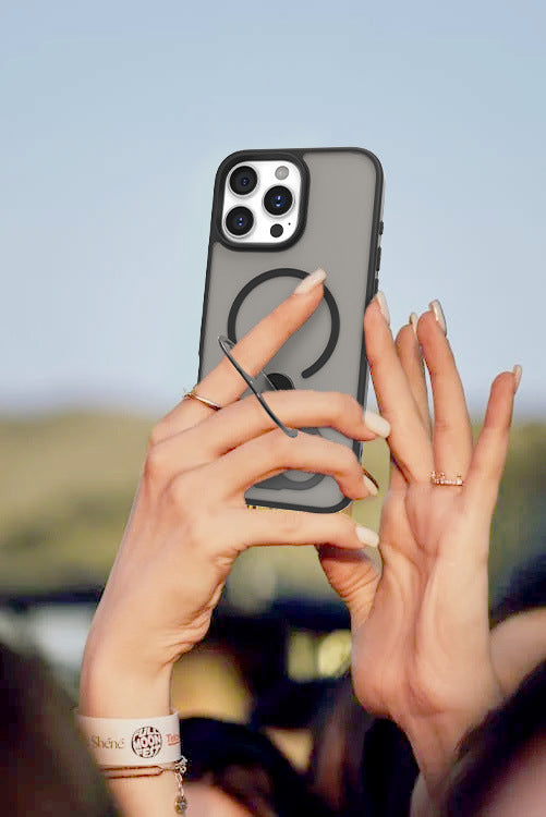 Rotating stand frosted case for iPhone