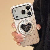 Pearl bow magnetic bracket case for iPhone