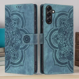 Embossed mandala flower flip case for Samsung