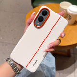 Two-tone hard leather case For Samsung