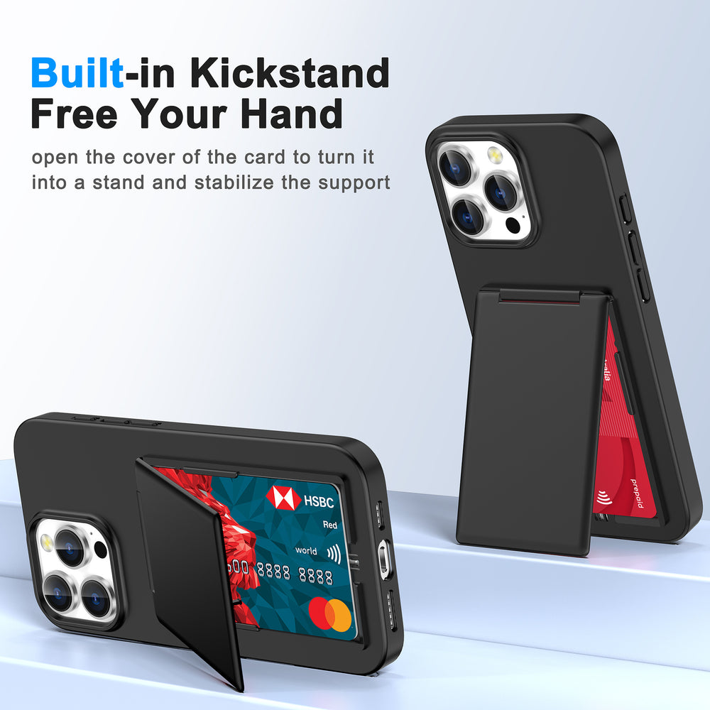Card Holder Frosted Phone Case for iPhone