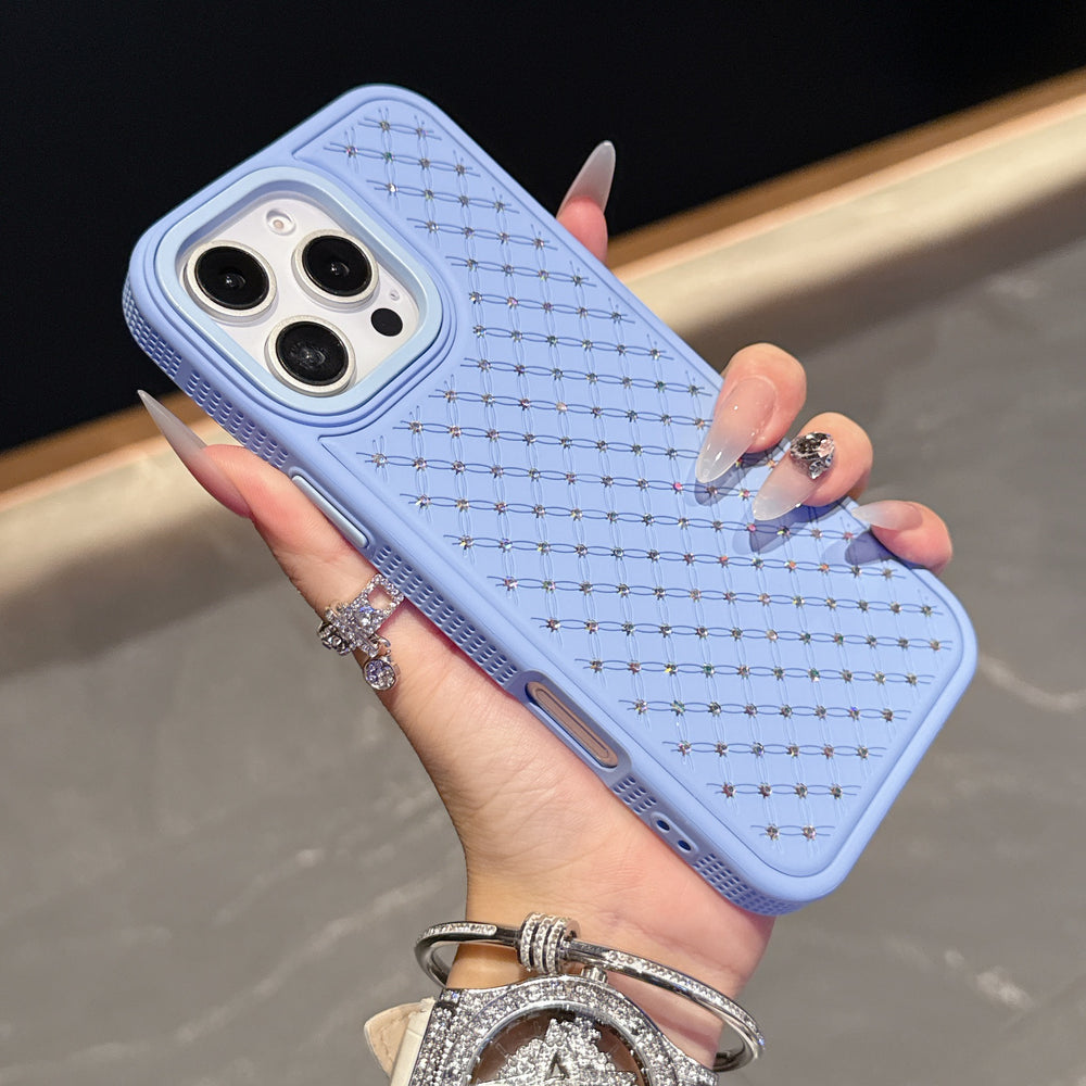 Gypsophila rhinestone phone case for iPhone