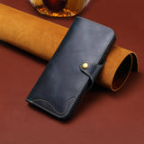 Leather flip cover anti-theft brush card insertion case For Samsung