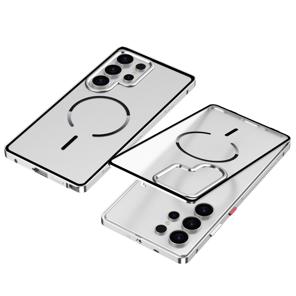 Metal frame frosted back panel magnetic case For sansumg