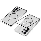 Metal frame frosted back panel magnetic case For sansumg