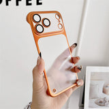 Borderless ultra-thin frosted electroplated case for iPhone