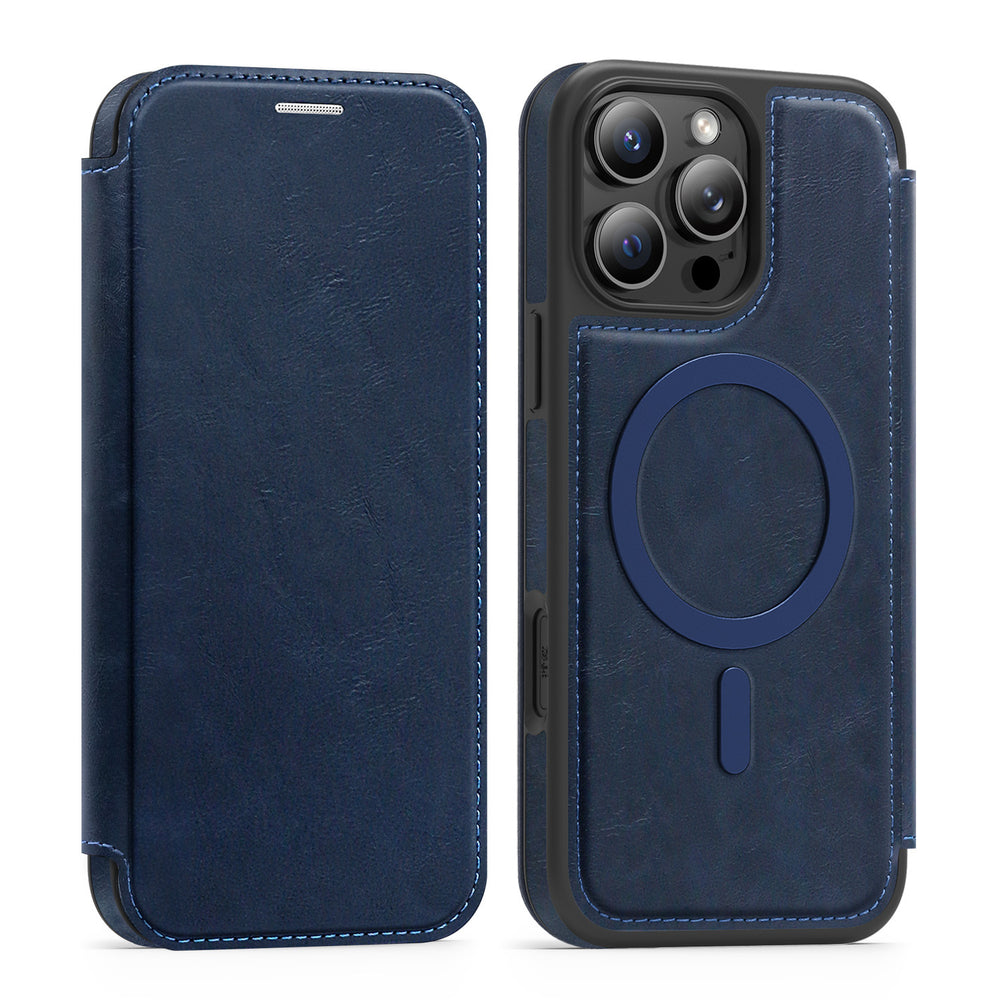 RFID Magsafe Magnetic Flip Wallet Case for iPhone