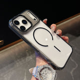 Magsafe magnetic non-slip edge transparent case For iPhone