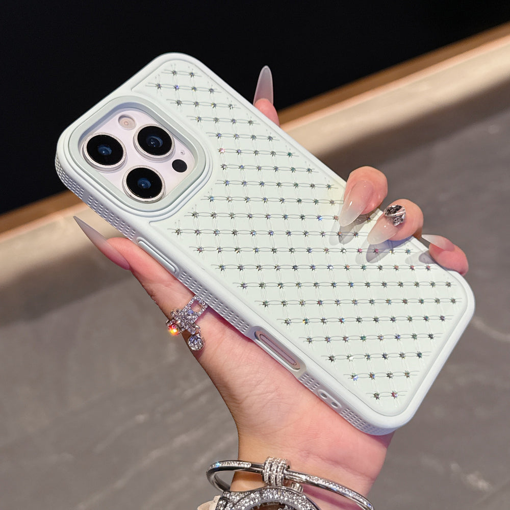 Gypsophila rhinestone phone case for iPhone