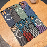 Magsafe Magnetic frameless carbon fiber half-pack case For iPhone
