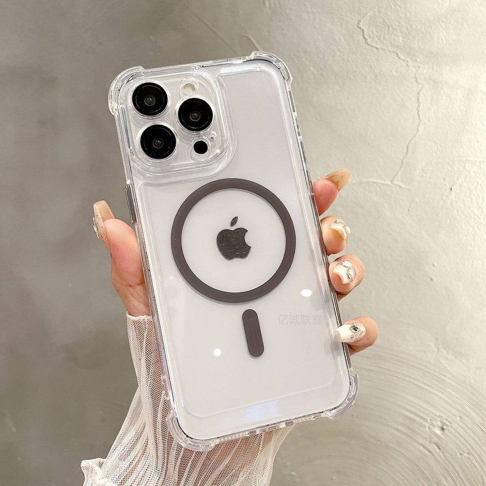 Anti-drop and high-transparency magnetic suction case for iPhone