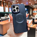 Ice-feel hollow heat dissipation frosted case For iPhone