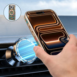 Flower Language Gear Electroplating Magnetic Bracket Case For iPhone