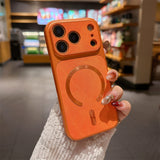 Denim-Textured Shockproof Magnetic Case for iPhone