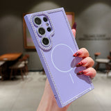 Magsafe Magnetic Glitter Diamond Frame Case for Samsung