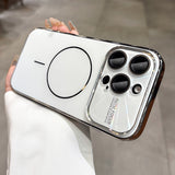 Laser lens large window frosted case For iPhone