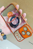 Dual-Bracket High-Transparency With Lens Film Case For iPhone