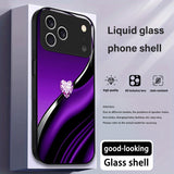 Silk Texture Dimond Glass Case for iPhone