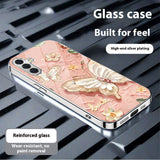 Electroplated silver butterfly case for Samsung