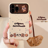 Cute little bear lanyard case for iPhone