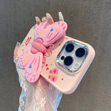 Lovely 3D Butterfly Folding Stand Bracket Case For iPhone