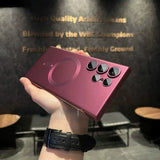 Frosted borderless magnetic phone case for Samsung