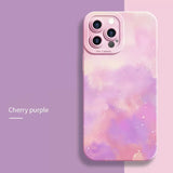 Oil Painting Flower Matte Silicone Case For iPhone