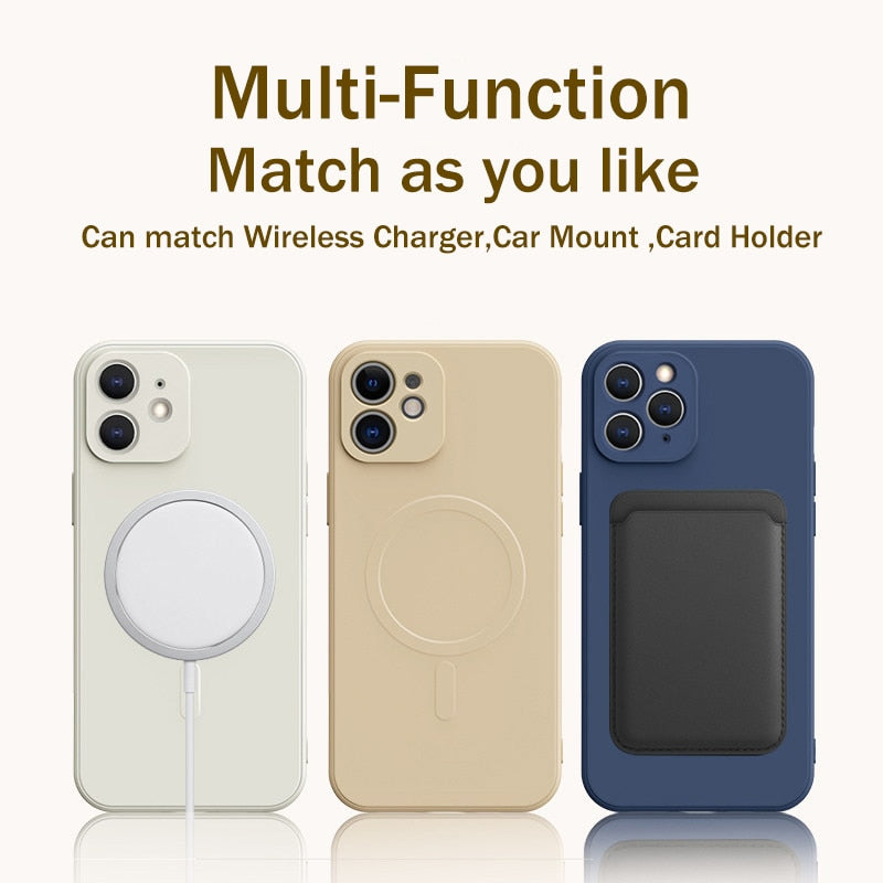 Minimalist Magnetic Wireless Charge Case for iPhone
