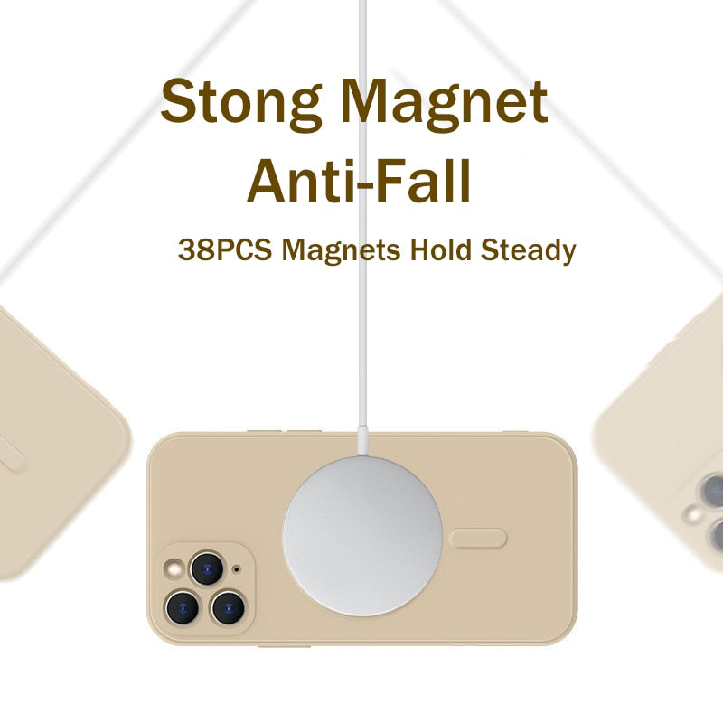 Minimalist Magnetic Wireless Charge Case for iPhone
