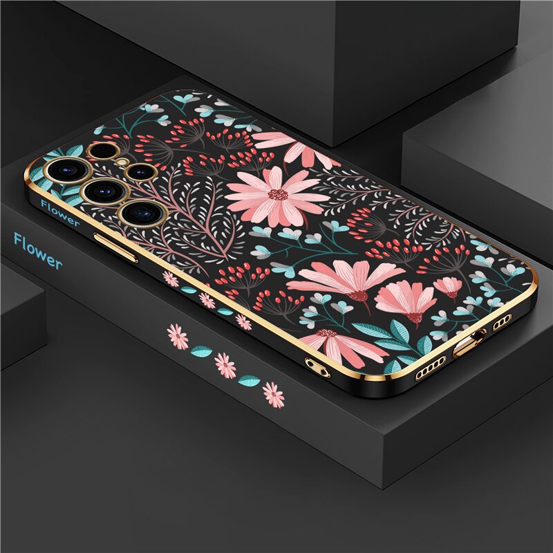 Pattern Plating Phone Case For Samsung