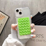 3D Suction Cup Airbag Transparent Shockproof case for iPhone