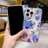 Retro Flower Magnetic Case For iPhone