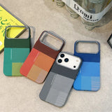 Ultra-thin contrast-color magnetic hard case For iPhone