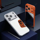 Luxury Mirror Big Windows Shockproof Case For iPhone