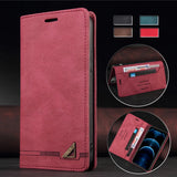 Luxury Leather Flip Wallet Case For iPhone