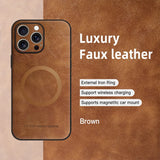 Magnetic Leather Protective Case for iPhone