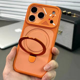 Luxury Matte Soft Frame Bracket Holder Case For iPhone