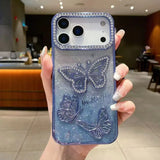Rhinestone Butterfly Glitter Case For iPhone