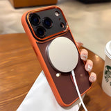 Metal Camera Bumper Magnetic Clear Case For iPhone
