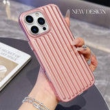 Luxury Corrugated Metallic Paint Matte Case For iPhone