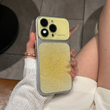 Fashion Crystal Large Window Glitter Gradient Case for iPhone