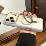 Built-in Magnetic Ring Kickstand Case For iPhone