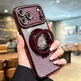 Transparent Diamond Glitter Magnetic Case for iPhone