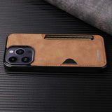 Retro Card Holder Wallet Case for iPhone