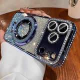 Transparent Diamond Glitter Magnetic Case for iPhone