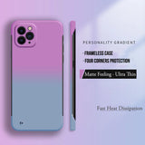 Ultra Thin Gradient Color Frameless Case For iPhone